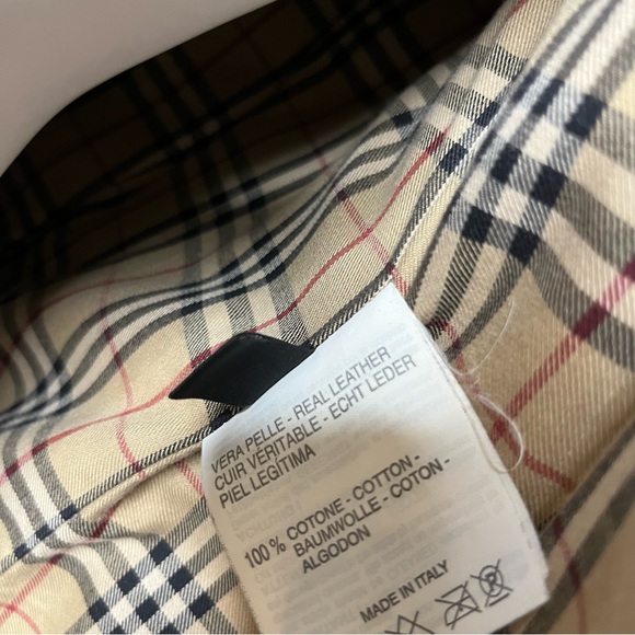 BURBERRY $2,995 men’s vintage black leather motorcycle jacket - Picture 8 of 12